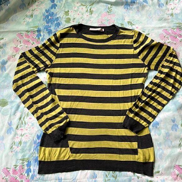 Jason Wu Striped Silk Top - L - Picture 1 of 9